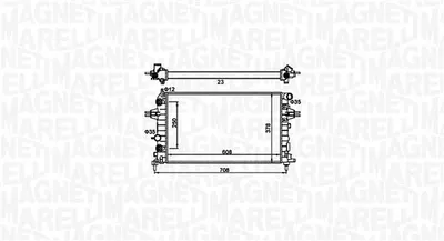 Radiator motor potrivit OPEL ASTRA H, ASTRA H GTC, ZAFIRA B 1.2-1.8