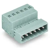1-conductor male connector; 2.5 mm²; Pin spacing 5 mm; 21-pole; 2,50 mm²; gray