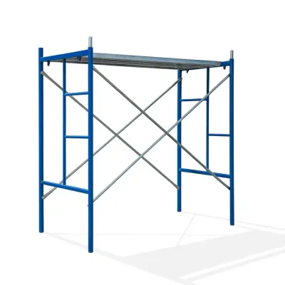 Schela circulabila -albastra- din otel H1700*L1800*W1219 mm cu 2 seturi de diagonale și o platformă