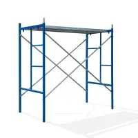 Schela circulabila -albastra- din otel H1700*L1800*W1219 mm cu 2 seturi de diagonale și o platformă