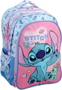 Ghiozdan școlar GIM Stitch - Tropical,cu 2 compartimente
