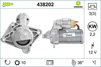 Electromotor (12v, 2,2kw) Potrivit Nissan Primastar, Qashqai I, X-Trail Ii; Opel Vivaro A; Renault Espace Iv, Grand Scenic Ii, Grand Scenic Iii, Koleos I, Laguna, Laguna Ii 2.0d 2.3d 08.05