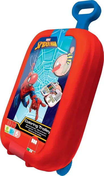 Set de colorat într-o valiză pe roți Multiprint Spider-Man
