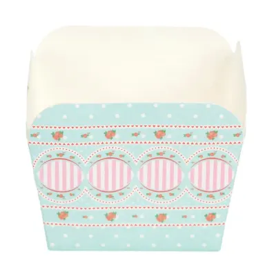 Cutie mică pătrată deschisă cu design - model 3 buline (set 100 buc) - Default Title