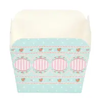 Cutie mică pătrată deschisă cu design - model 3 buline (set 100 buc) - Default Title