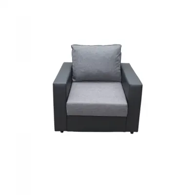 Fotoliu NERO extensibil, IP negru + gri inchis, 93x90x80 cm