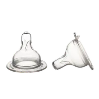 Tetina din silicon cu flux mediu pentru biberon cu gat larg EasyStart 6-12 luni, 2 bucati, Canpol babies
