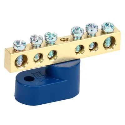Neutral insulated bus bar with one corner Izolator SHNI-6x9-6-U1-S