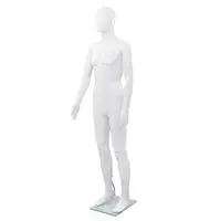 Gossi corp manechin masculin, cu suport din sticla, alb lucios 185 cm