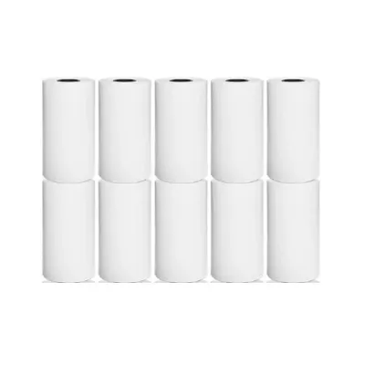 Set 10 role hartie termica pentru imprimanta termica sau casa de marcat, 57x25mm