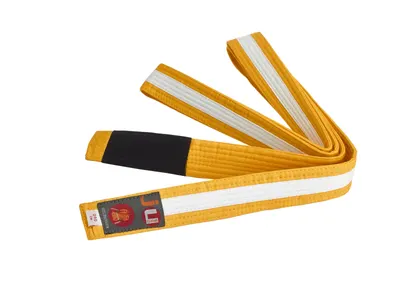 Centura BJJ Junior Ju Sports Galben/Alb