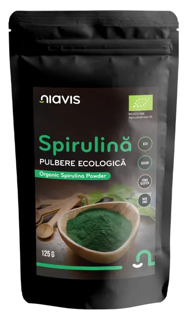Spirulina Pulbere ecologica, 125g, Niavis
