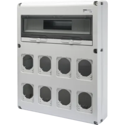 Organizator de santier Q-DIN 20 MODULE - 8 FLANGE IEC 16 / 32A IP44 / 67 - IP65
