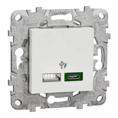 Noua Unica, Incarcator rapid USB dublu A+C 45W A+C alb