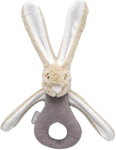 BabyJem Baby Rattle - Iepure, 29 x 27 cm, gri deschis