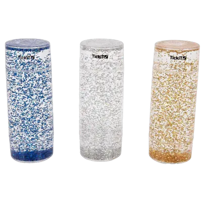 Set de 3 tuburi senzoriale cu sclipici