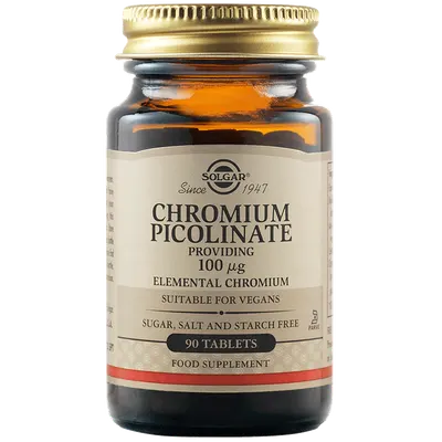 Picolinat de crom 100mcg, 90 tablete, Solgar