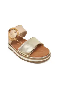 Slapi dama - 2-27500-44 - Piele naturala - Auriu - Auriu