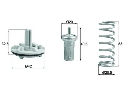 Termostat Lichid Racire (80 C) Potrivit Audi A1; Seat Alhambra, Ibiza Iv, Ibiza Iv Sc, Ibiza Iv St; Skoda Fabia Ii; Vw Beetle, Cc B7, Eos, Golf Plus V, Golf V 1.4 1.4alk 1.4cng 11.05-07.18
