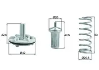 Termostat Lichid Racire (80 C) Potrivit Audi A1; Seat Alhambra, Ibiza Iv, Ibiza Iv Sc, Ibiza Iv St; Skoda Fabia Ii; Vw Beetle, Cc B7, Eos, Golf Plus V, Golf V 1.4 1.4alk 1.4cng 11.05-07.18