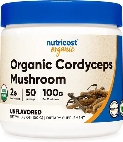 Organic Cordyceps Mushroom, 100 g, Nutricost