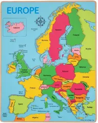 Puzzle din lemn Bigjigs - Harta Europei