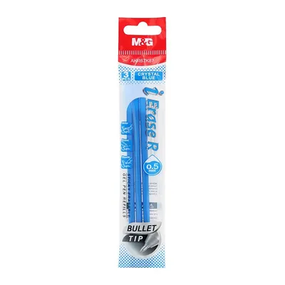 Mina roller, 0.5mm, 3buc/set, Happy Color, M&G, albastru