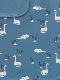 Paturica din bumbac organic 80x100 cm cu model Dino