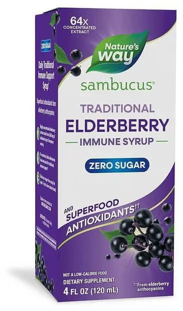 Sambucus sugar free Sirop, 120 ml, Nature's Way