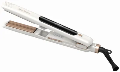 Placă de păr Hair Majesty - HM-4022, 220°C, acoperire ceramică, albă/aurie