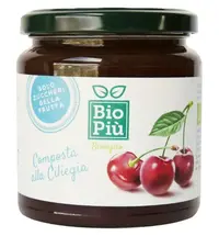 Dulceață de cireșe bio, fără zahăr, 320 g, Bio Piu