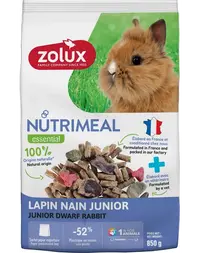 ZOLUX NUTRIMEAL 4 Hrana complexa pentru iepuri miniaturali junior 850 g