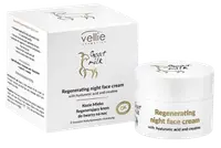 Crema regeneranta de noapte cu Acid Hialuronic Goat Milk, 50ml, Vellie