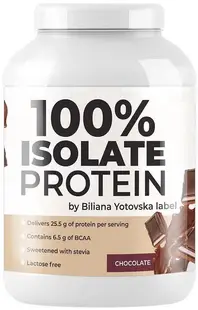 100% Protein isolate, ciocolată, 810 g, BY Supplements