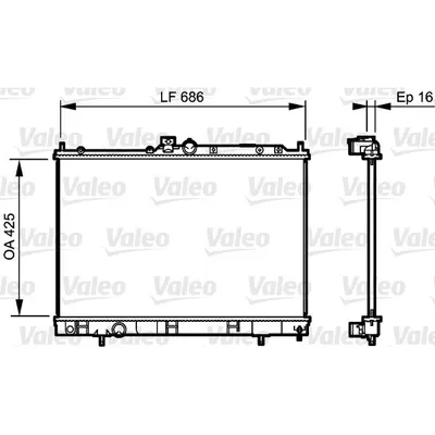 Radiator, racire motor VALEO 735201
