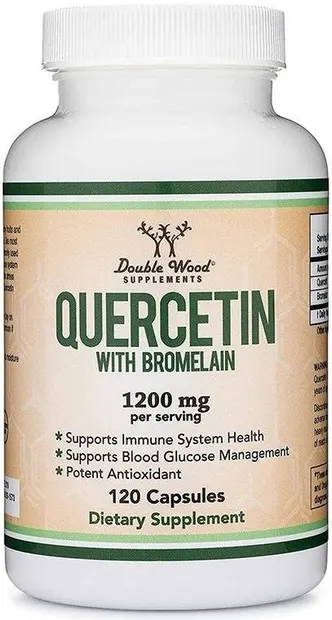 Quercetin with Bromelain, 1200 mg, 120 capsule, Double Wood