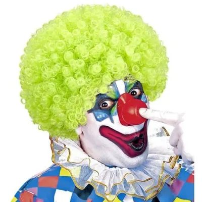 Peruca clown verde