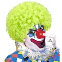 Peruca clown verde