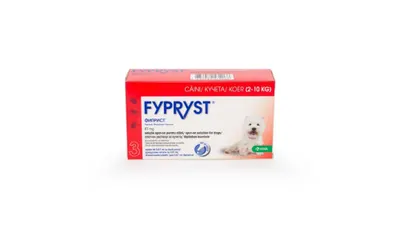Solutie antiparazitara caini talie mica Fypryst Dog S (2-10 kg), 3 pipete