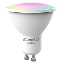Bec LED RGB inteligent Shelly Duo RGBW, Wi-Fi, GU10, 5W, 400 lm, lumina colorata, control aplicatie, Amazon Alexa si Google Assistant 3800235262313