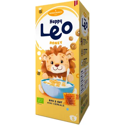Cereale din Secara si Ovaz cu Miere Happy Leo Ecologice/Bio 150g