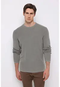Pulover bărbați Kaki Regular Fit CL1076731