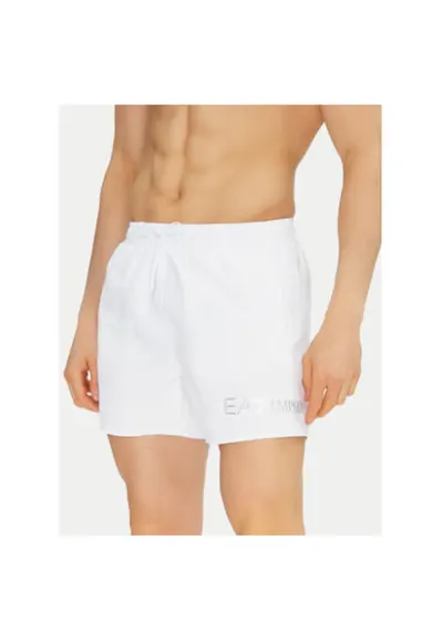 Pantaloni scurti de baie barbati Emporio Armani - 7M000519 AF13049 - Poliester - Alb - Alb