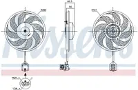 Ventilator radiator (cu carcasa) potrivit CHEVROLET CORSA; OPEL COMBO TOUR, COMBO MINIVAN, CORSA C, CORSA C HATCHBACK, TIGRA 1.3D 1.7D 08.00-