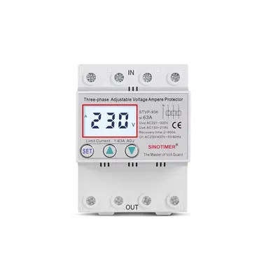 Releu TRIFAZIC siguranta digitala de protectie tensiune 380V 1-63A STVP-936-40A recuperare automata