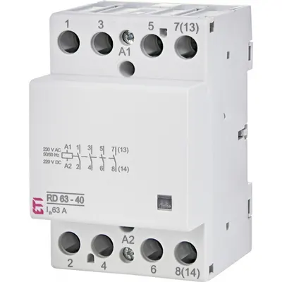 Contactor modular silentios 63A 4NO bobina 230V AC/DC Tip RD 63-40 regim AC-1