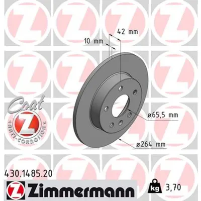 Disc frana ZIMMERMANN 430.1485.20