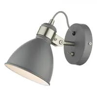 Corp de iluminat tip spot Frederick Single Wall Spotlight Dark Grey Satin Chrome