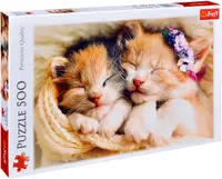 Puzzle Trefl din 500 de piese - Pisicuti adormiti