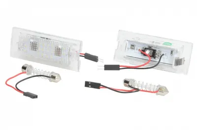 Lumina numar inmatriculare, culoare lumina: alb; set, 12V, cu aprobare circulatie potrivit BMW X3 (E83), X5 (E53) 01.00-12.11
